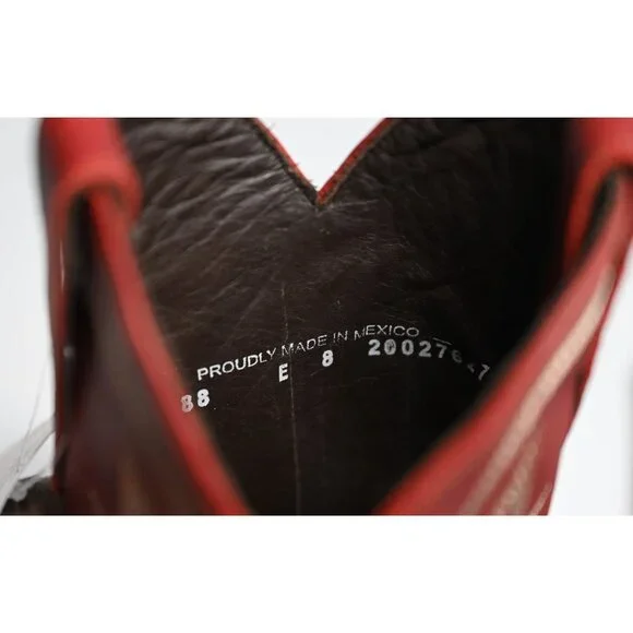 LANE Lexington Western Boots Snip Toe in Ruby Red - Picture 11 of 13